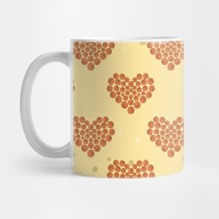 Basketball Balls In Heart Shapes Seamless Pattern Mug